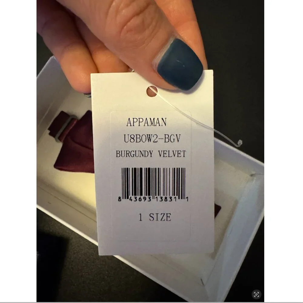 NWT- Appaman Kids Velvet Bow Tie – Burgundy
